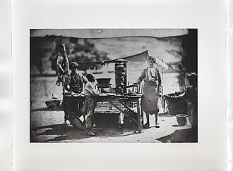 Foto eines Döner-Kebab-Verkäufers 1855